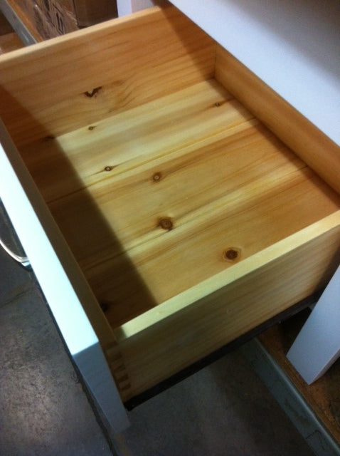 Hailey White Solid Pine Wood Bedside Table