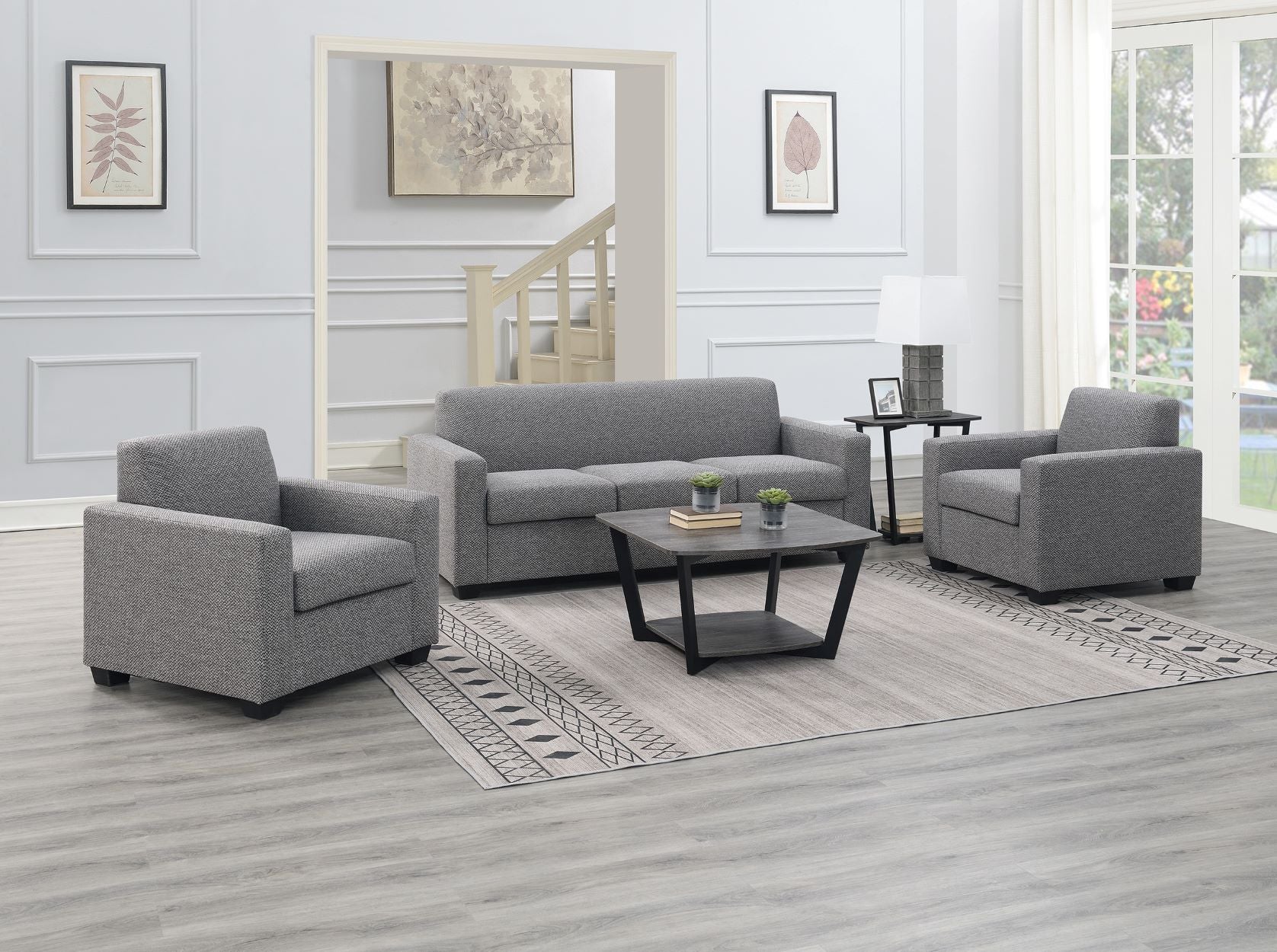 Luxury Breathable Fabric Sofa Set – Single Seater (W820xD850xH800mm) & 3 Seater Couch (W1950xD850xH800mm) | Washable Covers, Plush Cushions, Modern Design