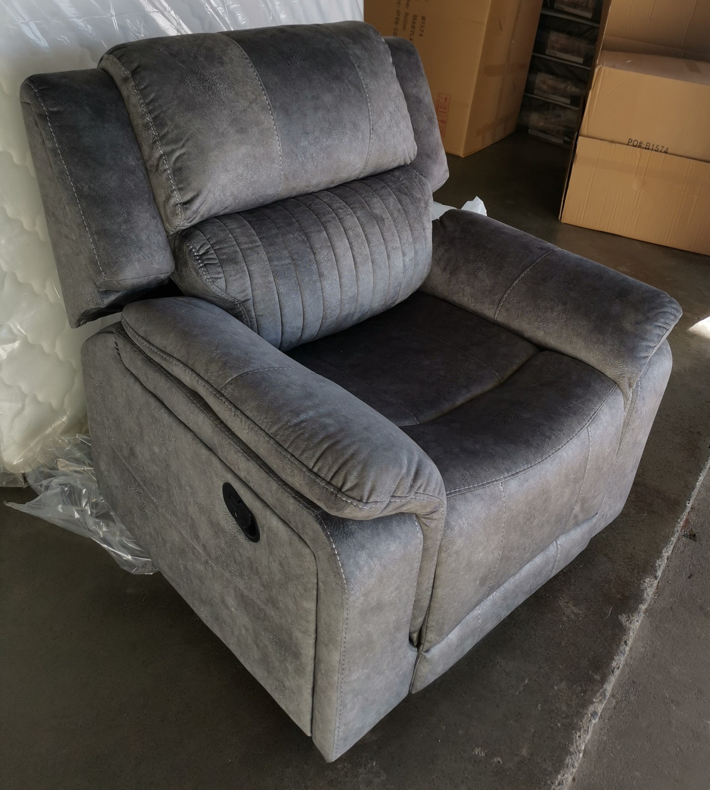 Wylie Fabric Recliner Chose from Lounge Suite/ Single Seat/ 3 Seater price beat guaranatee by Sri Furniture