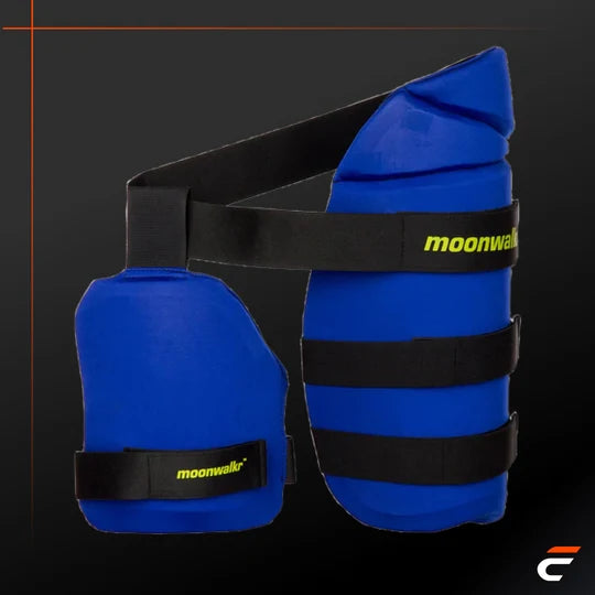 Moonwalkr Cricket Thigh Pads with Gunn & Moore Abdominal Guard – Men’s Right-Handed