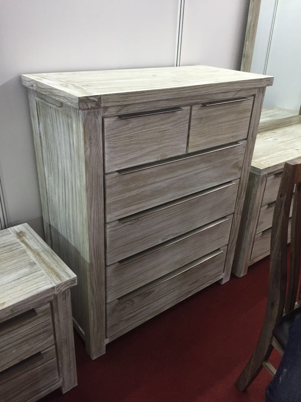 Mikah Wood  6-Drawer Tallboy