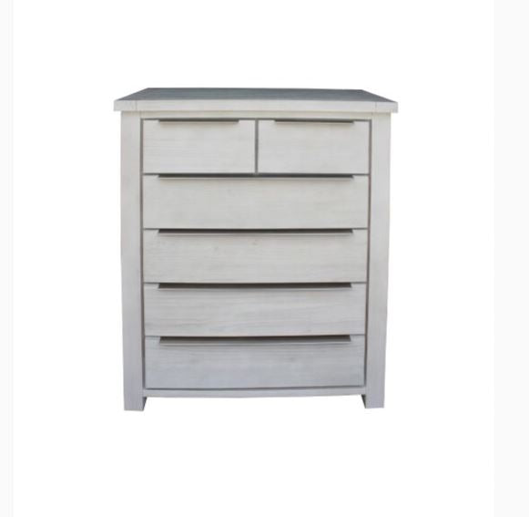 Mikah Wood  6-Drawer Tallboy