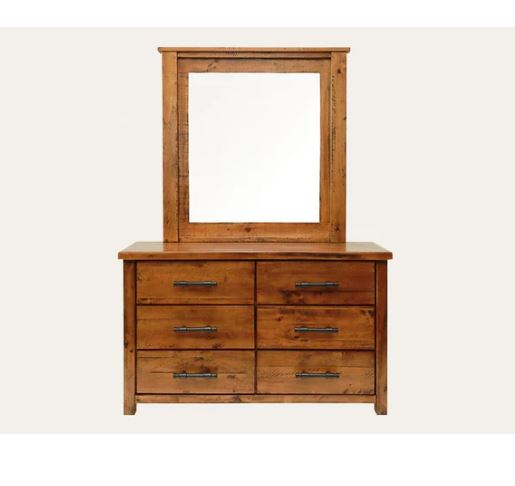 Leon Solid  Wood Dresser / Dresser with Mirror/Mirror only