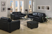 Abby Modern Black Bonded Leather- Pick From Lounge Suite, 3 Seater, Loveseat, Sofa Chair, Ottoman, Suite Options