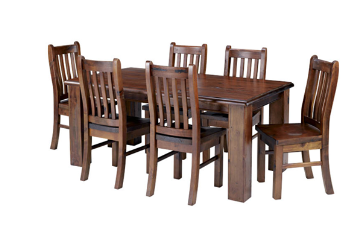 Adam Strong Pine Dining Table and chairs, Dining Suite by SRIPRASAR LIVING 1.5m/1.8m/2.1m/2.4m-NZ Pine