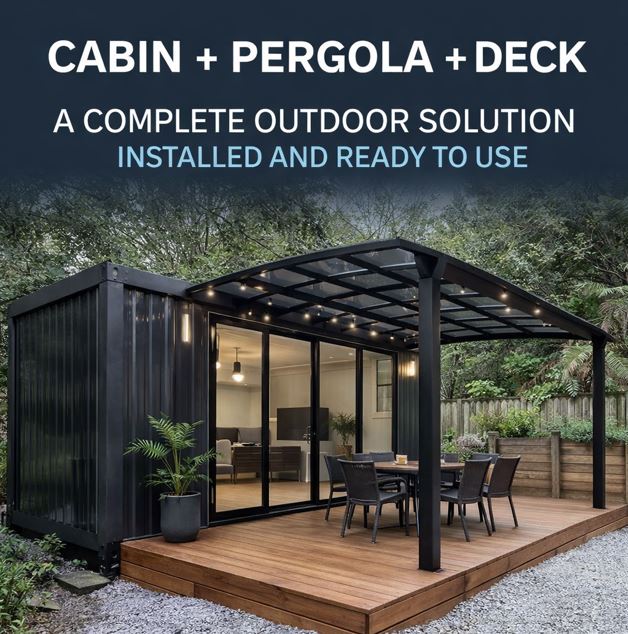 6 x 3 Flatpack Kitset – Additional Room – Sleepout – Pergola – Deck Full Installation Service Package
