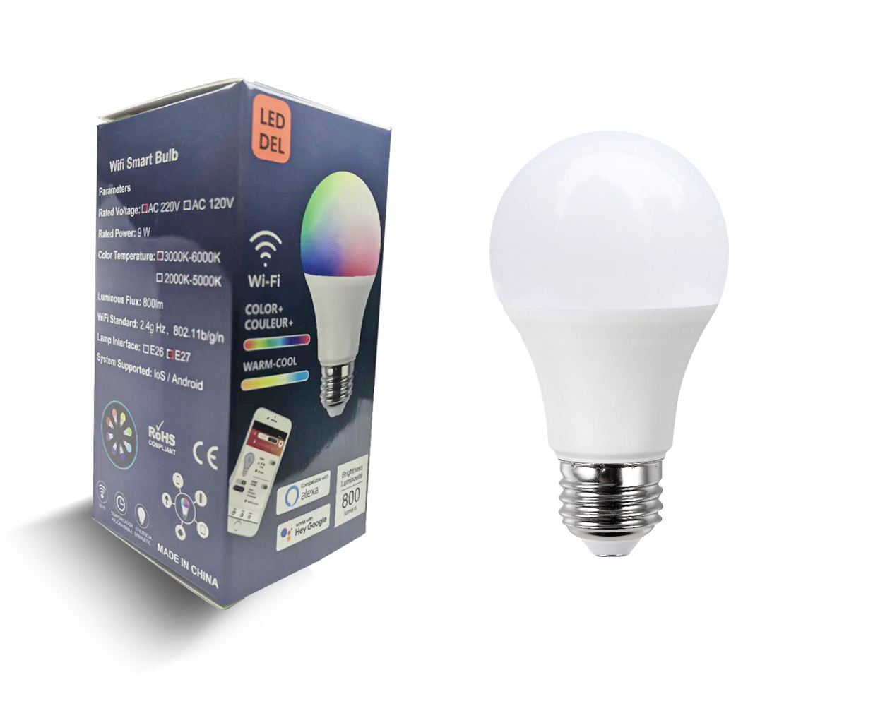 Srilife Lume Smart LED A19-E27 Bulb: Illuminate Your Space with Colorful Brilliance